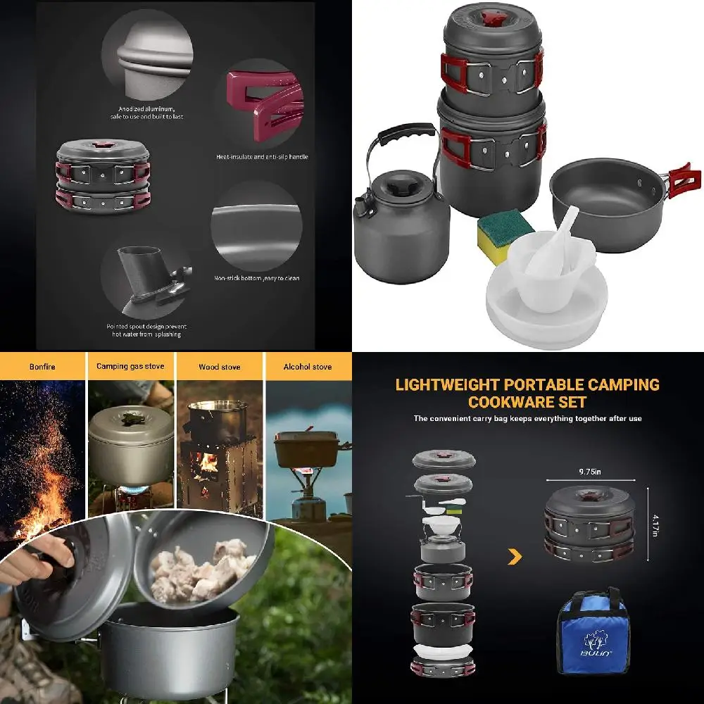 

esstoires Travel Kettle camping Cup set - Sturdy & Durable. "Sturdy & Durable Outdoor Camping Titanium Travel Cup Set with Cooki