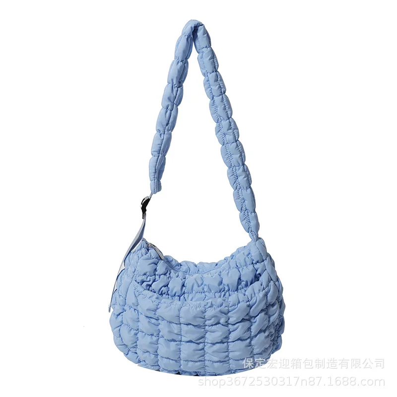 2024Новая плиссированная сумка-облако с несколькими карманами на плечо