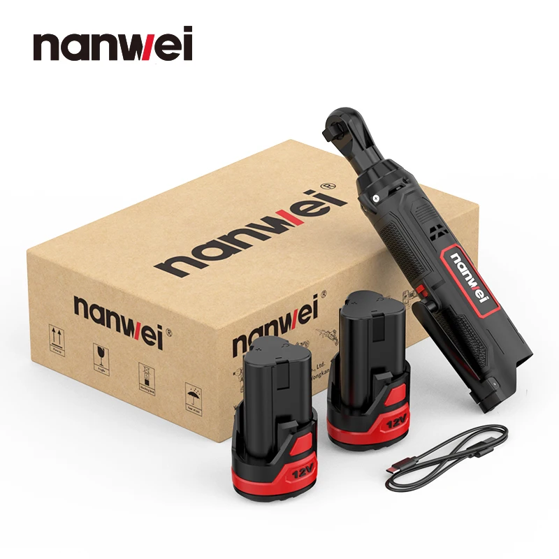 NANWEI Mini 12 В Беспроводной Аккумуляторный Ключ Литиевая батарея с трещоткой 3/8 дюйма