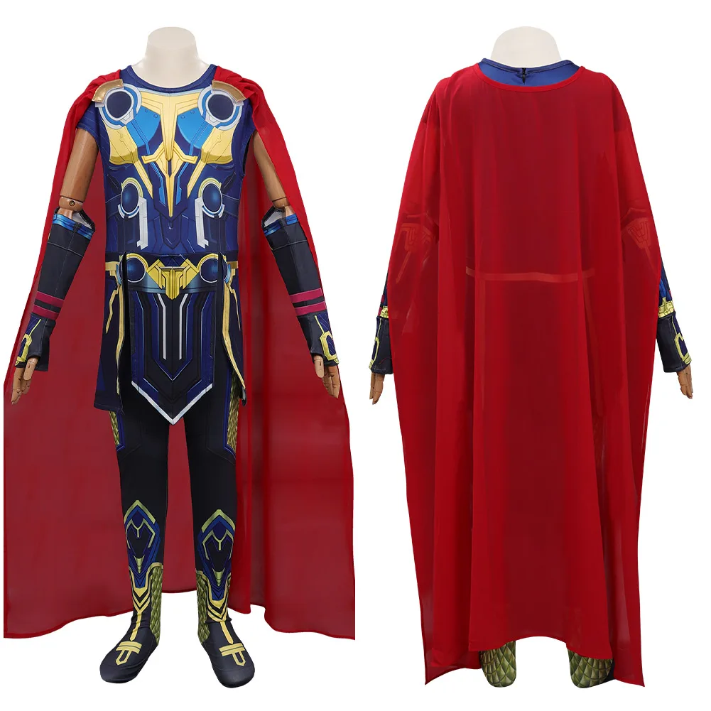 

Thor: Love and Thunder (2022) Cosplay Costume Jumpsuit Cloak Outfits Kids Children Halloween Carnival Suit