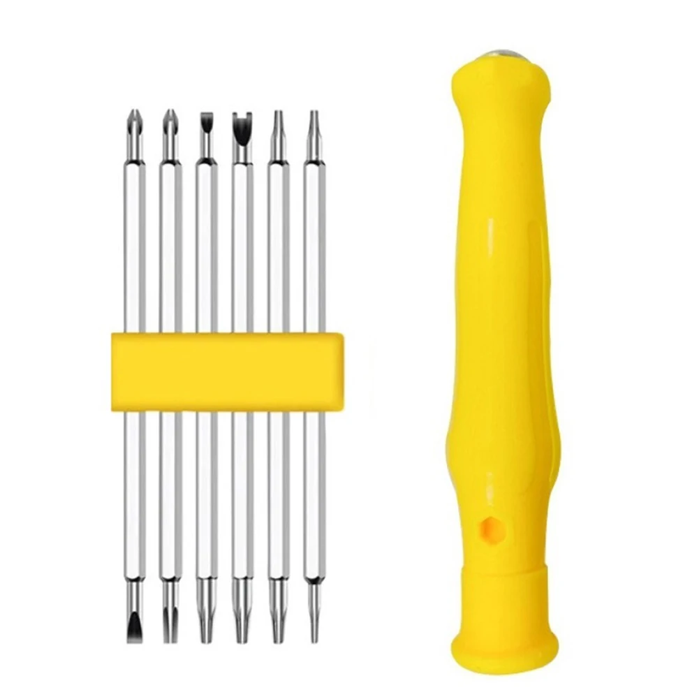 

6 Pieces Tamper-Proof Magnetic Screwdriver Bit Hex Torx Flat Head Repair Tools For Computers Switches Digital Appliances