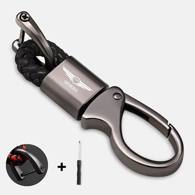 Для Genesis G80 GV70 GV80 GV60 G70 автомобильные аксессуары индивидуальный логотип плетеный веревочный брелок металлический брелок