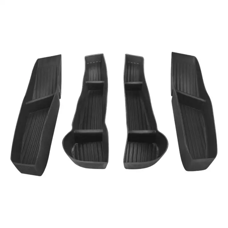 

For Tesla Model Y Door Storage Organizer Tray 4pcs TPE Waterproof Storage Box Interior Modification Accessories Decor