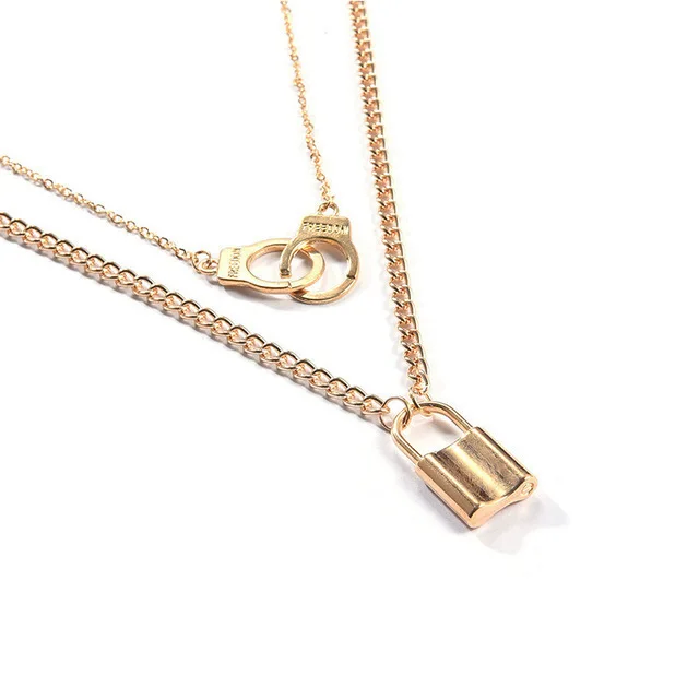 Fashion Handcuff Necklace Gold and 