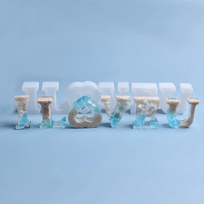 

Q81D DIY Crafts Epoxy Resin Mold A-Z Letters Home Decorations Silicone Mould Handmade Tabletop Decoration Resin Casting Mold