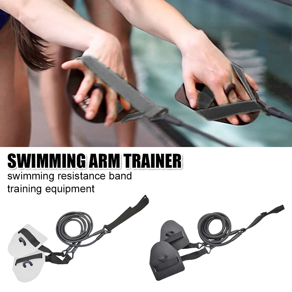 Professional Resistance Band Swimming Arm Strength Trainer Elastic Swimming Arm Training Stretch Pull Rope Gym Muscle Training 2m foot buckle swimming resistance training device breaststroke training resistance swimming special strength training suit