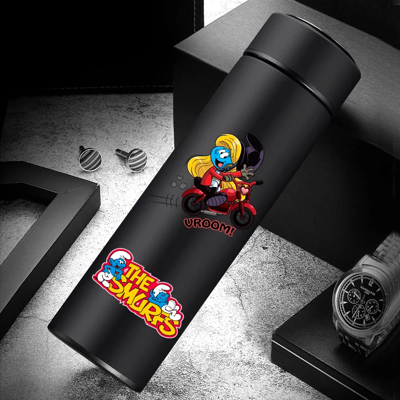 500ML Smurfs Season Cartoon Insulated Bottle Portable Outdoor Drinking Cup Children's Sports Camping Leak Proof Water