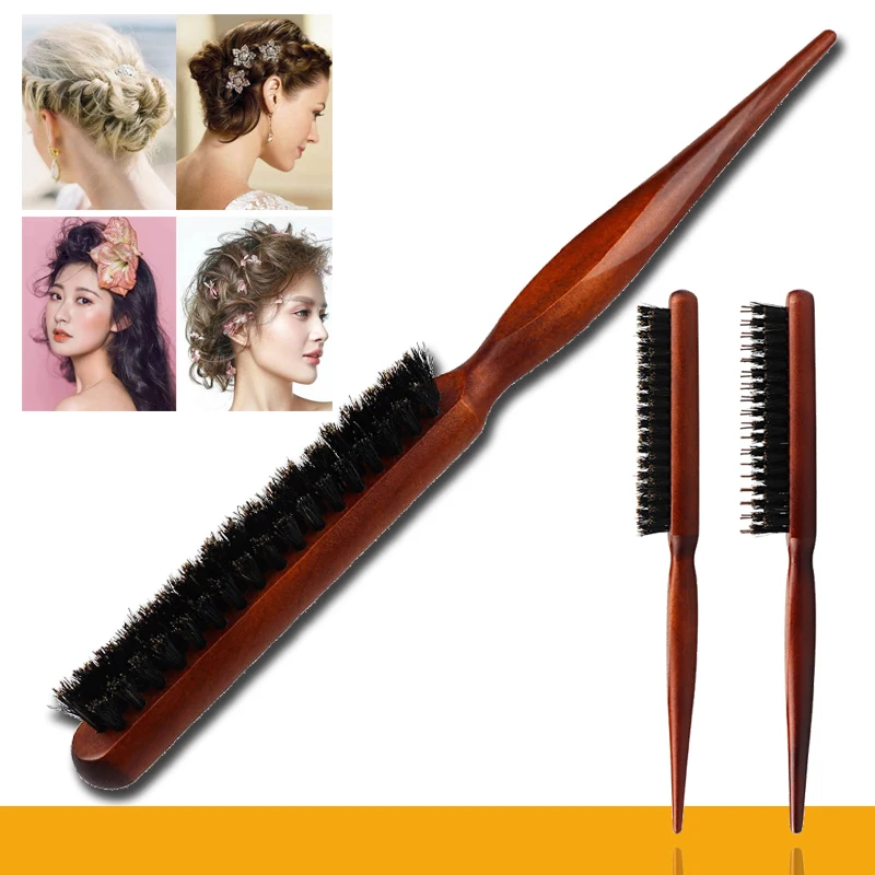 

Гребень с Кабановой щетиной для профессионального вечернего укладки, Женский парикмахерский стиль, инструменты, 1 шт.