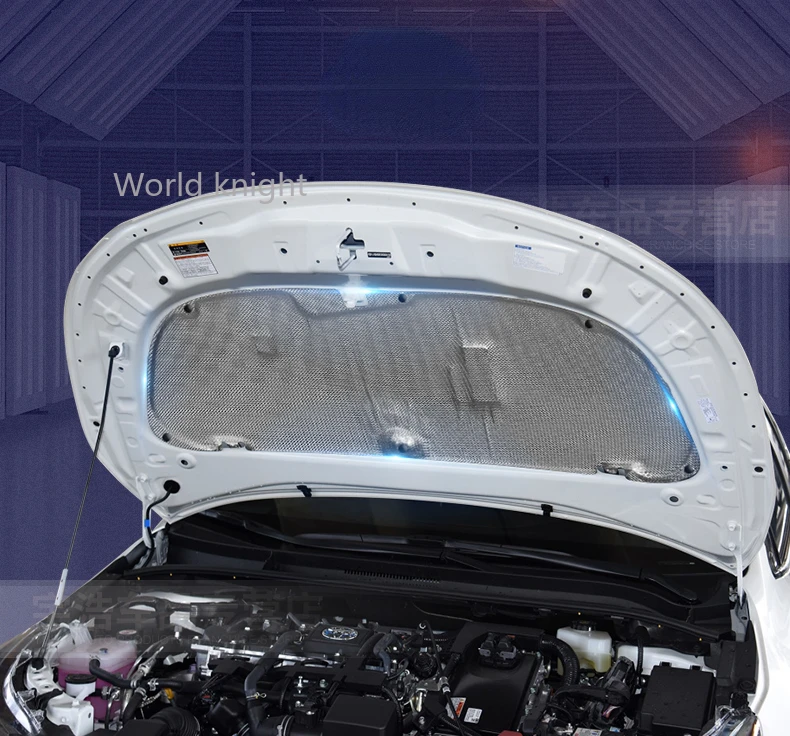 

Car Front Hood Engine Sound Heat Fire Insulation Cotton Pad Soundproof Mat Cover PET Foam for Toyota Corolla Sedan 2019 - 2021