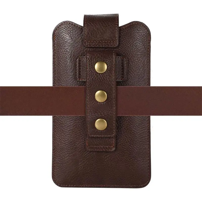 Genuine Leather Case Phone Pouch For Huawei P50E P50 Pro P40 Lite E Pro Plus P30 P20 Lite Adjustable Belt Clip Waist Bag Fundas