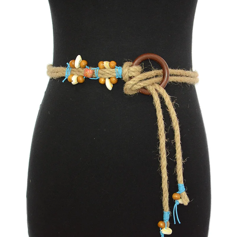 Ladies Bohemian Beaded Waist Belt Delicate Multi-type Braided Belt Summer Long Dress Women Seaside Dress Waist Belt Wholesale