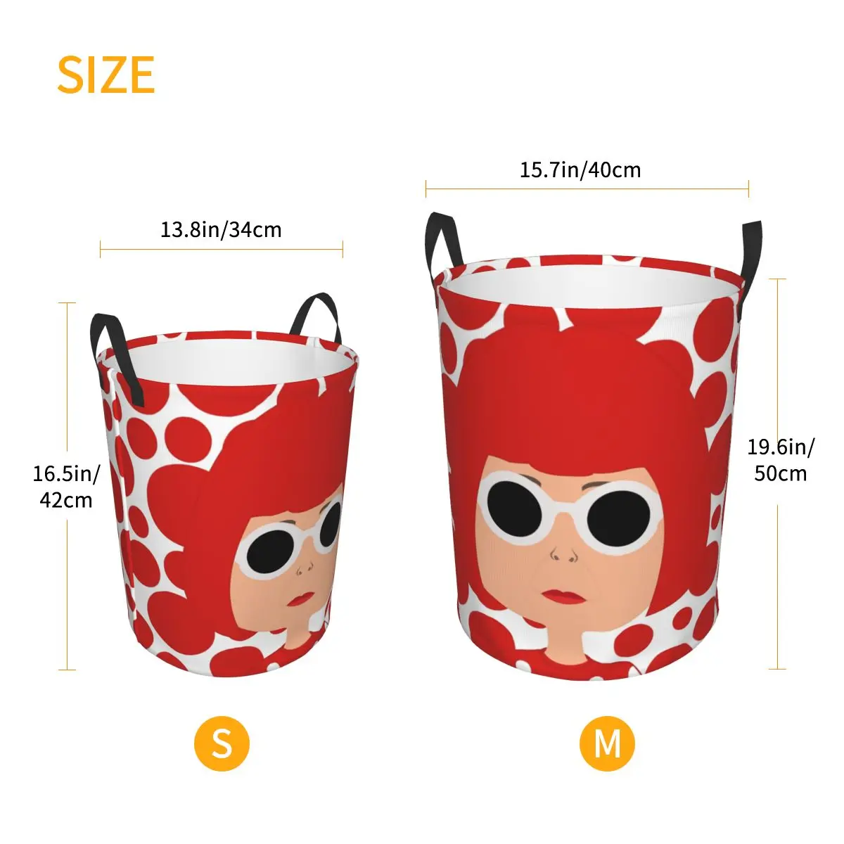 Корзина для белья в горошек кусама складная корзина с абстрактным рисунком