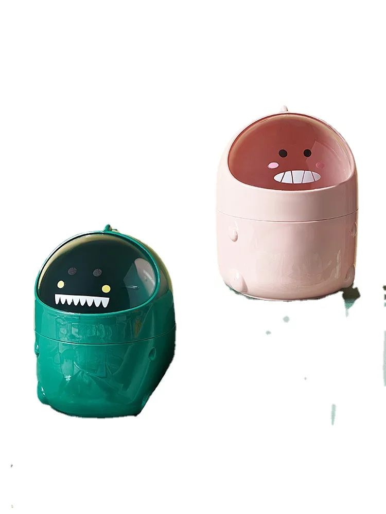 

YY Desktop Trash Bin Cute Office Small Flip Storage Bucket Home