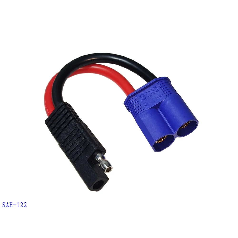 

EC8 Male Banana Plug Connectors to SAE Adapter Power Cable 8.0mm Gold Bullet Connector for RC ESC Motor LIPO Battery 10AWG Wire