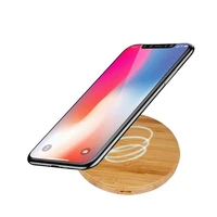 portable qi wireless charger slim wood charging pad for apple iphone 8 plus x wireless phone charger for samsung s6 s7 s9 s8