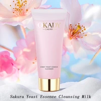 okady sakura facial cleansing foam gentle face wash skincare facial cleanser shrink pores oil control womens beauty products