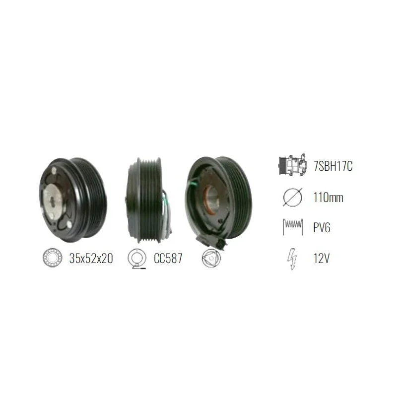 Сборка сцепления CA920 7SBH17C 6pk 12v для FORD Focus MkIII / C-Max Galaxy Mondeo Transit Connect H1F1-19D629-HA