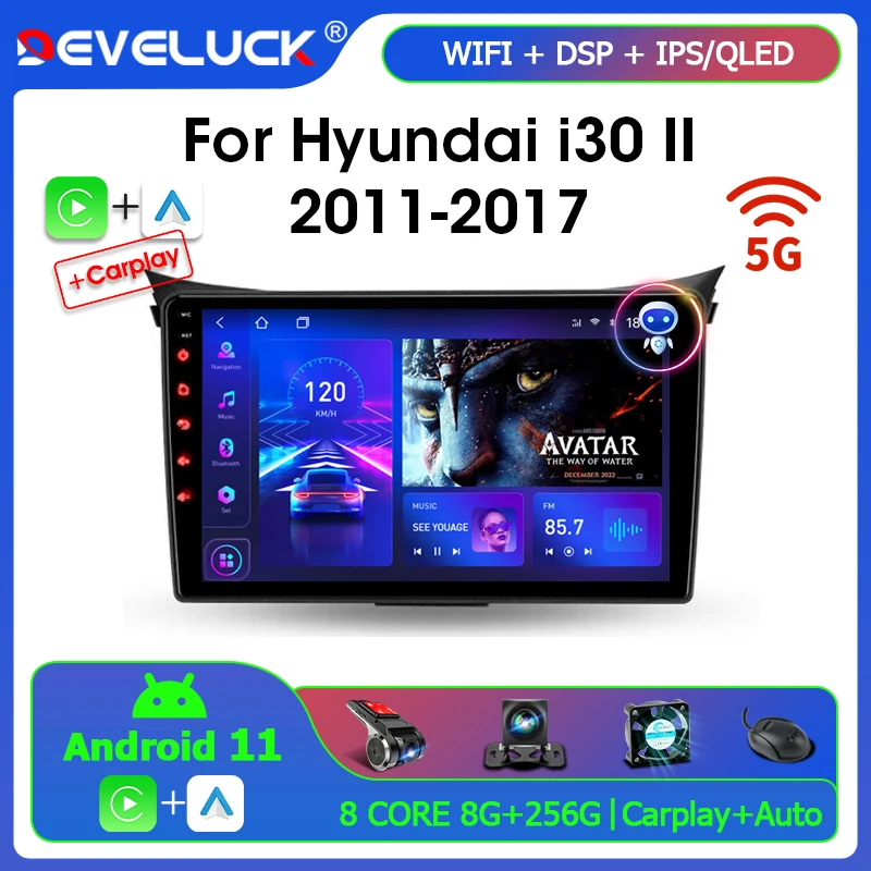 Develuck For Hyundai i30 II 2 GD 2011 - 2017 Car Radio Multimedia Video Player Navigation GPS Android 11.0 No 2din 2 din dvd 4G Develuck For Hyundai i30 II 2 GD 2011 - 2017 Car Radio Multimedia Video Player Navigation GPS Android 11.0 No 2din 2 din dvd 4G