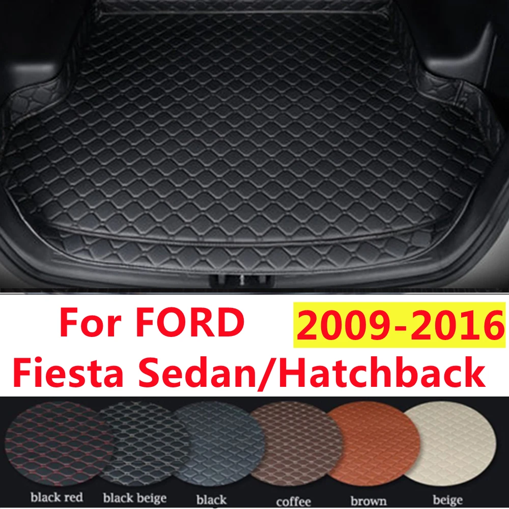 

SJ Высокая сторона на заказ подходит для FORD Fiesta 2009-10-11-2016 всепогодный водонепроницаемый автомобильный коврик для багажника авто задний грузовой лайнер крышка ковра