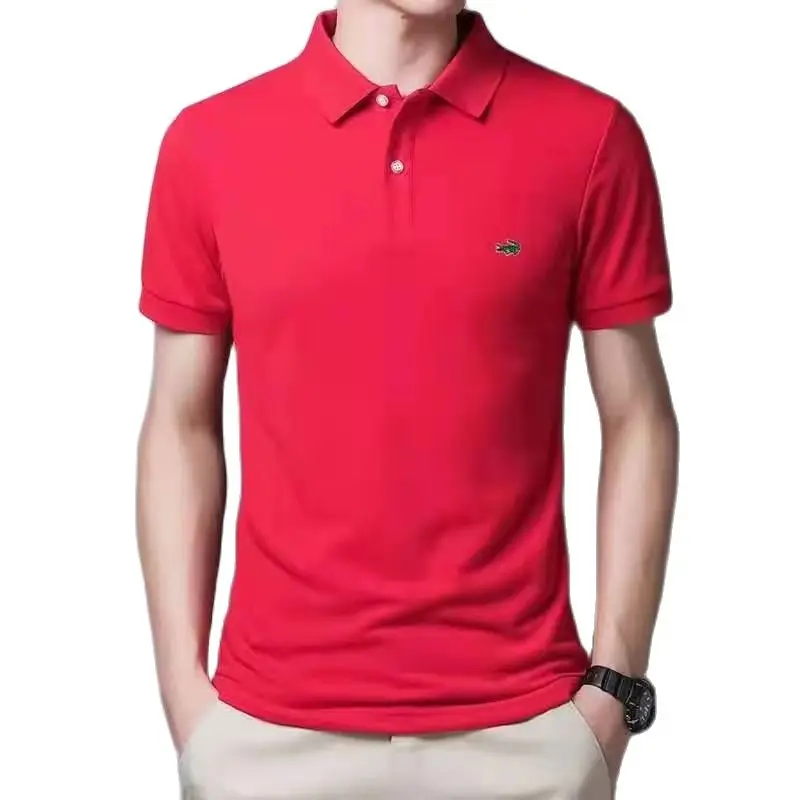 

2023 Men's Embroidered T-shirt Sports Business Polo Collar Inch Popular Crocodile Polo Shirt