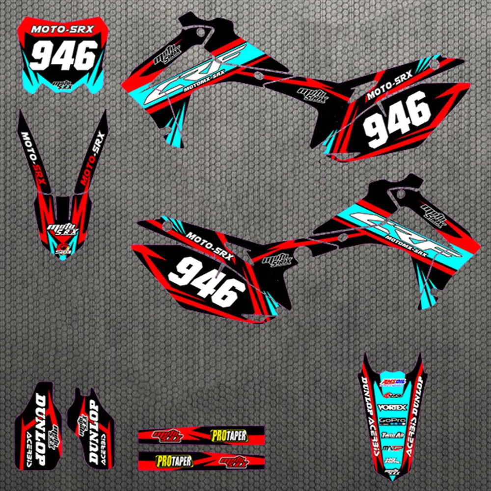 6 стилей наклейки для мотокросса 3 м графические HONDA CRF450 CRF450R 2013 2014 2015 2016 Honda CRF250R 2017 |