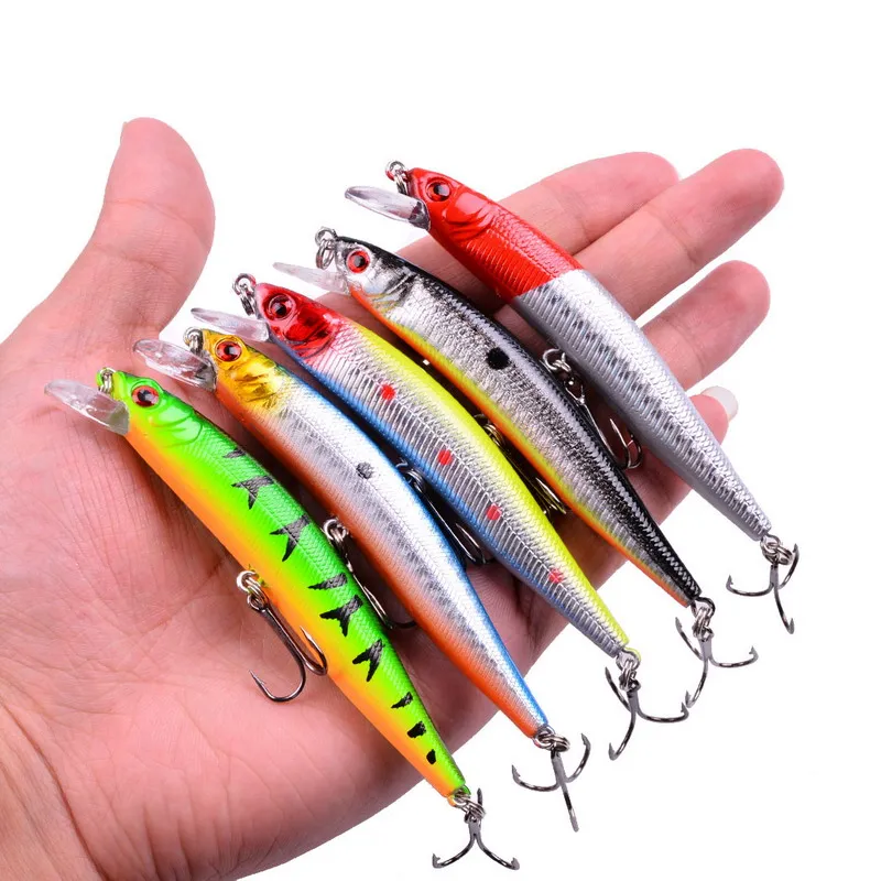 

10cm Minnow Hard Bait Fishing lures Wobbler Artificial Plastic Crankbait 3D Eyes Lure Fishing Tackle Free Shipping