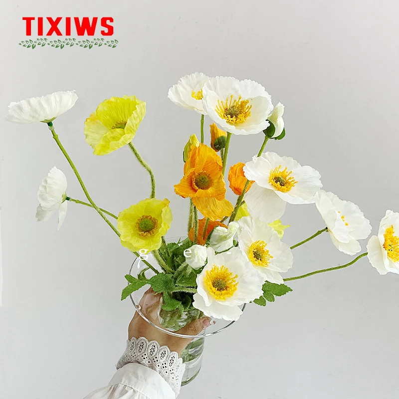 

58cm Fake flower bouquet big branch simulation poppy home living room decoration flower decoration wedding photography