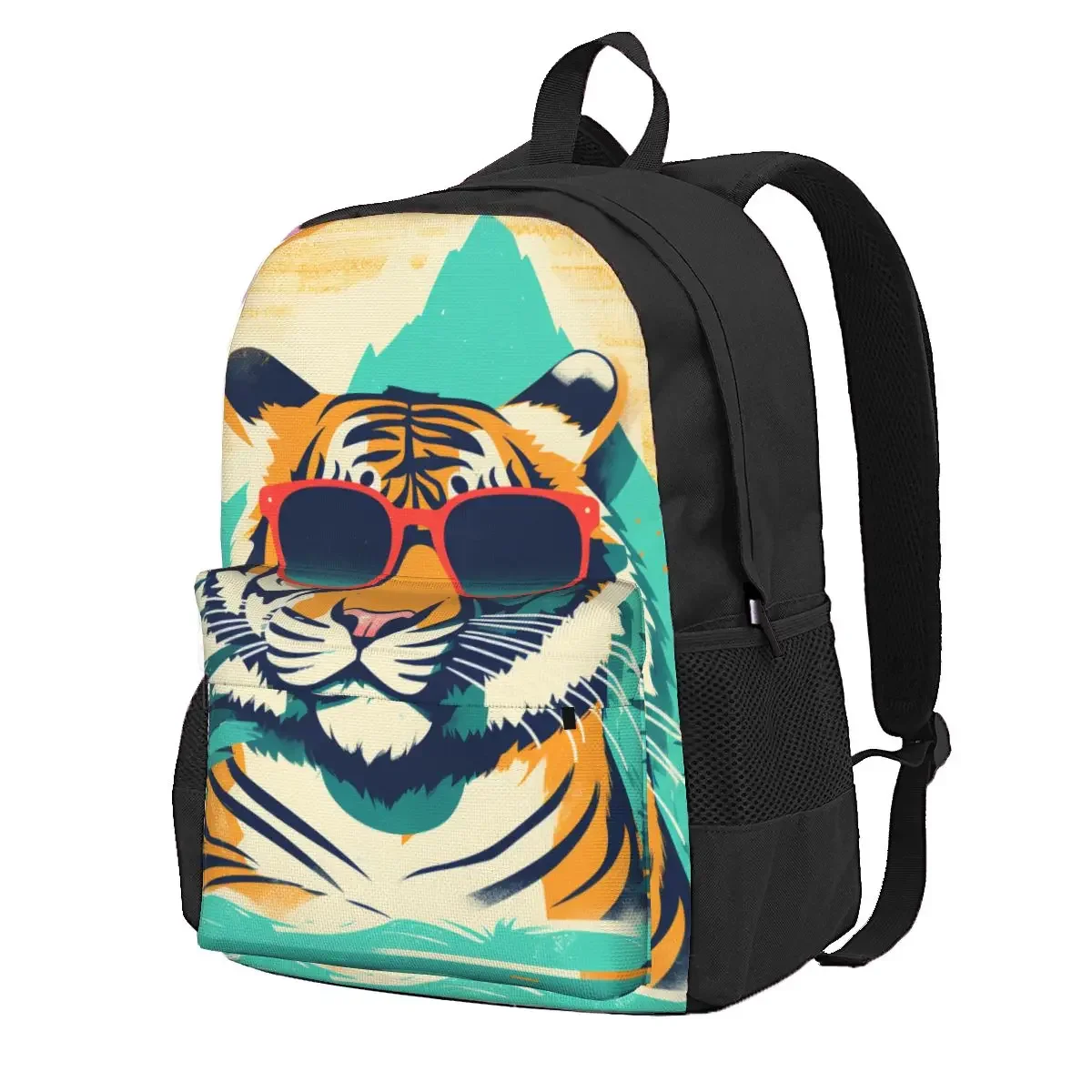 

Рюкзак с изображением тигра, солнцезащитные очки, рюкзаки с графическим рисунком, рюкзаки для подростков для путешествий, мягкие дизайнерские сумки для старшей школы, рюкзак