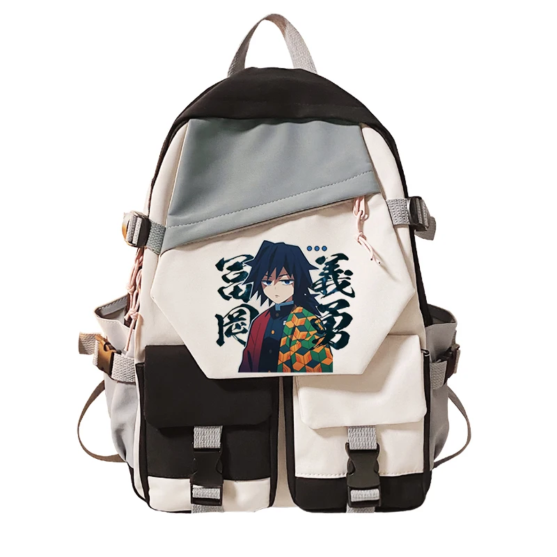 

Demon Slayer Anime Hip Hop Backpacks Multifunction School Bag Student To School Vintage Trendy Bag Demon Slayer Manga Teens