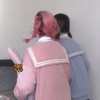 qweek kawaii zip up hoodie sailor collar sweatshirt japan style long sleeve cute tops for teens 2021 jk pink navy soft girl kpop