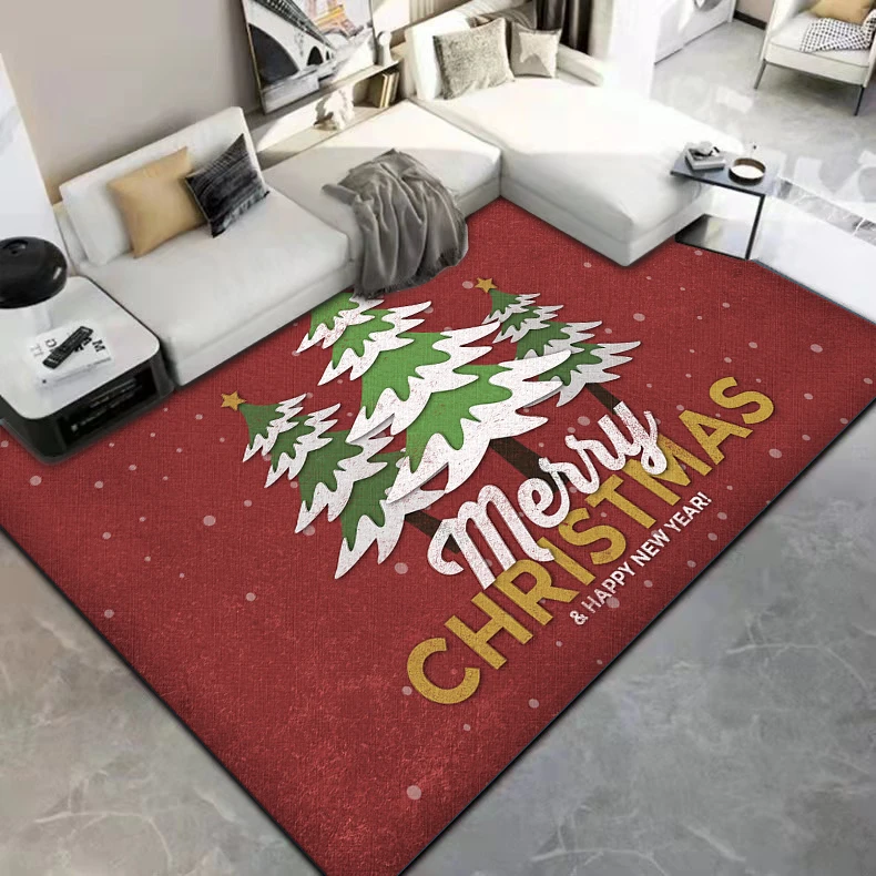 

Christmas New Year Gift HD Printing Area Carpet, Living Room Sofa Decorative Carpet, Anti-skid Mat, Alfombras Direct Shipment
