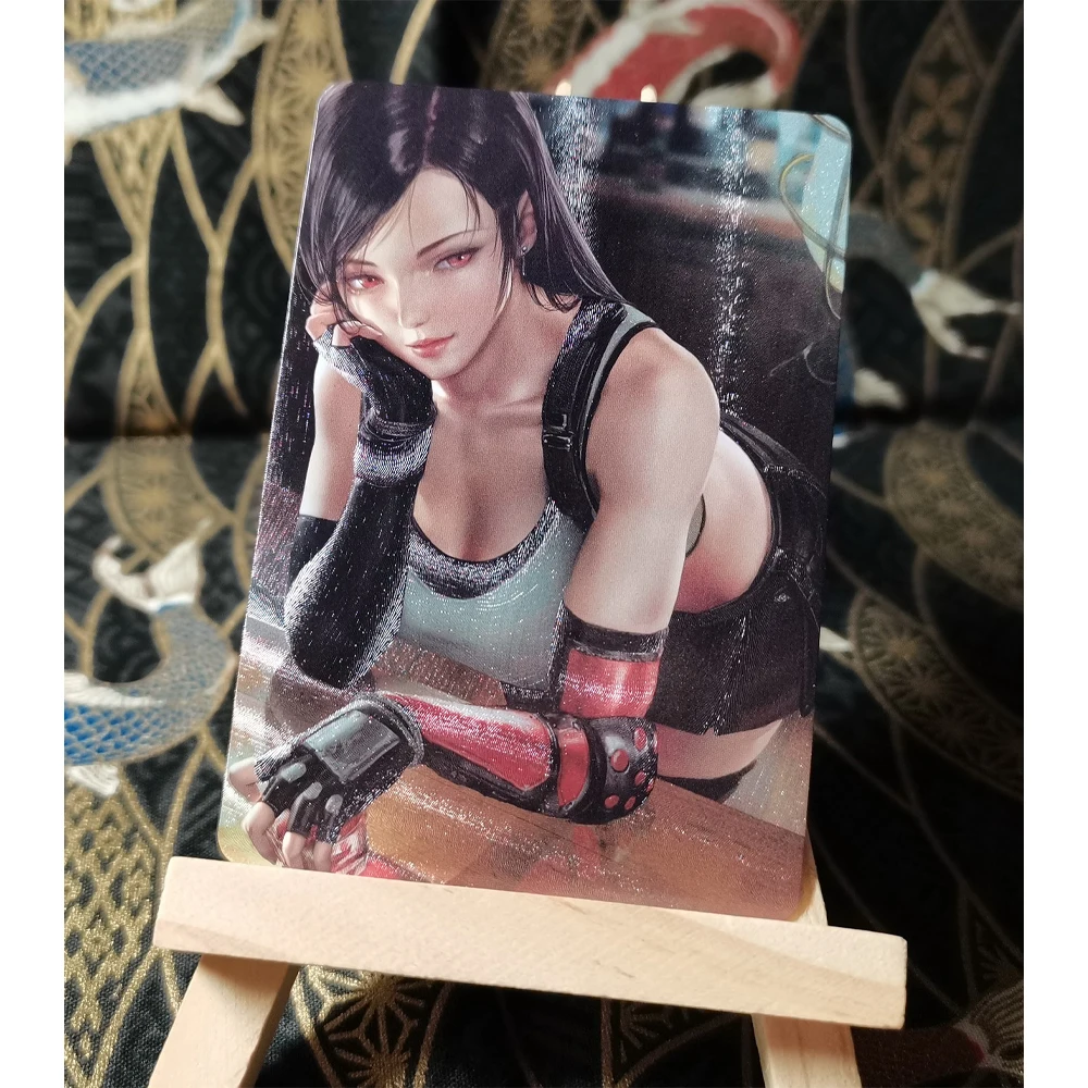 4шт/набор Карточки Final Fantasy VII Тифа ACG сексуальная аниме-девушка Классическая коллекция Игрушки Игровые карты Подарки.