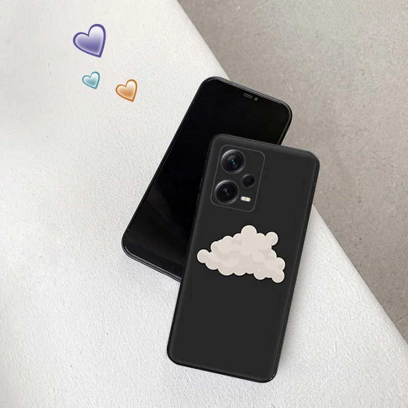 Мягкий чехол для телефона Redmi Note13 Pro Plus 5G Note12 12C 13C Xiaomi 13 Lite 12 12X 12T белый синий