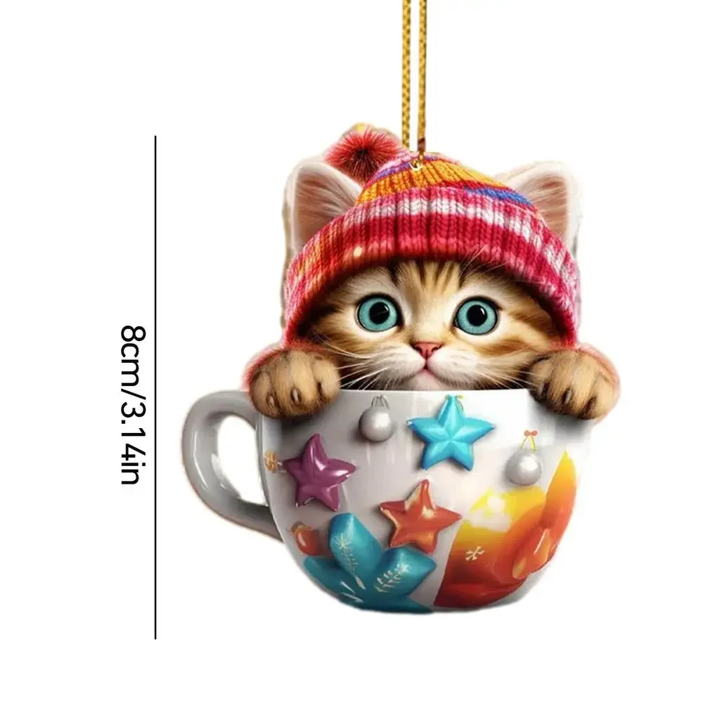 

Рождественская подвеска кошка акрил