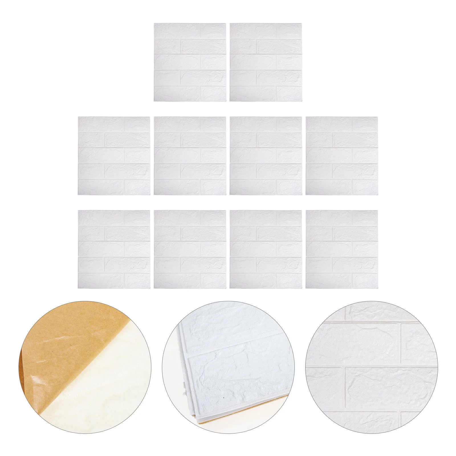 

Brick Wall Wallpaper Sticker 3D Panels Faux Stickers Interior Pattern Wallpapers Adhesive Stickpeel Sticky Self Background