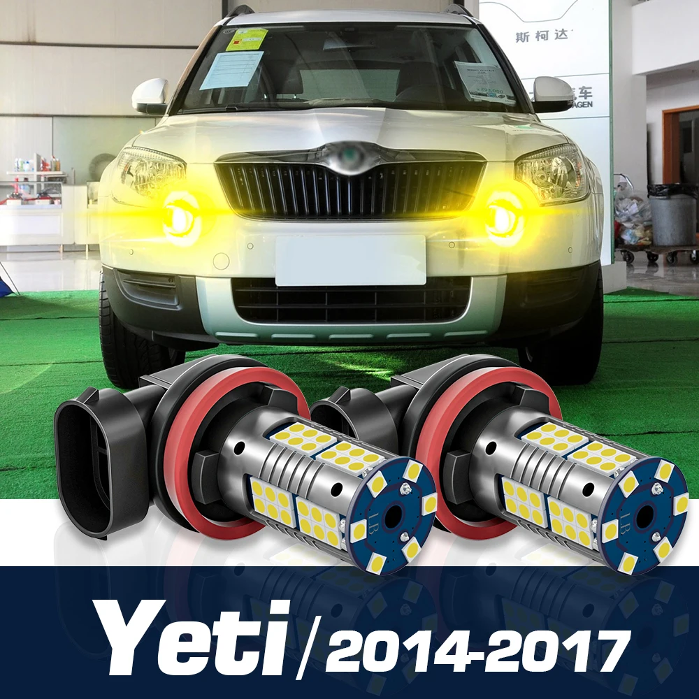 

2pcs LED Fog Light Canbus Accessories For Skoda Yeti 2014 2015 2016 2017