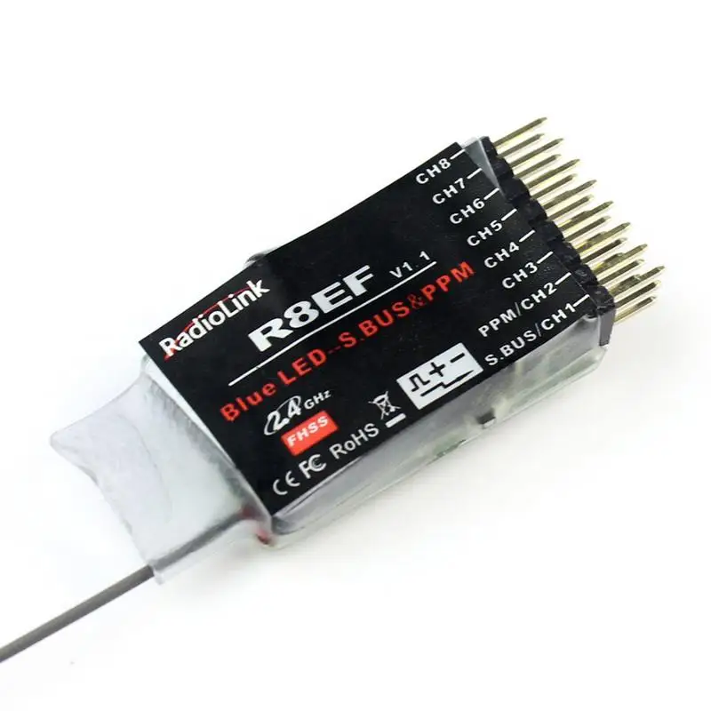 Радиоприемник R8EF 24G 8CH FHSS 8 каналов для T8FB поддержка SBUS PPM PWM