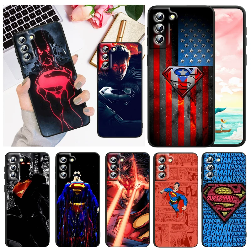 

Justice League Superman Cool Phone Case For Samsung Galaxy S23 S22 S21 S20 FE S10 S10E S9 Plus Ultra Pro Lite 5G Black Cover