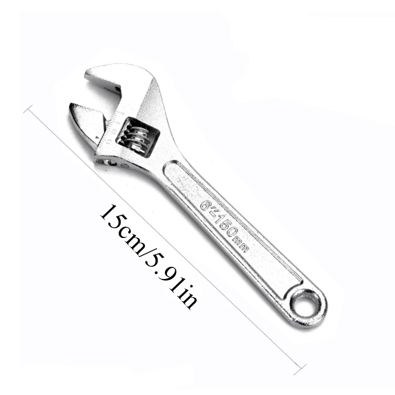 1 шт. 6-дюймовый регулируемый гаечный ключ с большим отверстием ключ-обезьяна