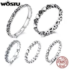 WOSTU, лидер продаж, 925 пробы, серебряное, 9 видов стилей, стекируемое вечерние, кольцо на палец для женщин, оригинал, хорошее ювелирное изделие, подарок FB7151