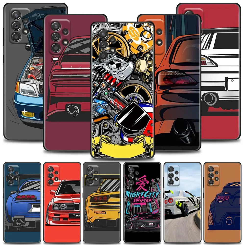 

Phone Case for Samsung A01 A02 A03s A11 A12 A13 A21s A22 A31 A32 A41 A42 A51 4G 5G TPU Case Funda Capa Cover Cartoon Sports Car