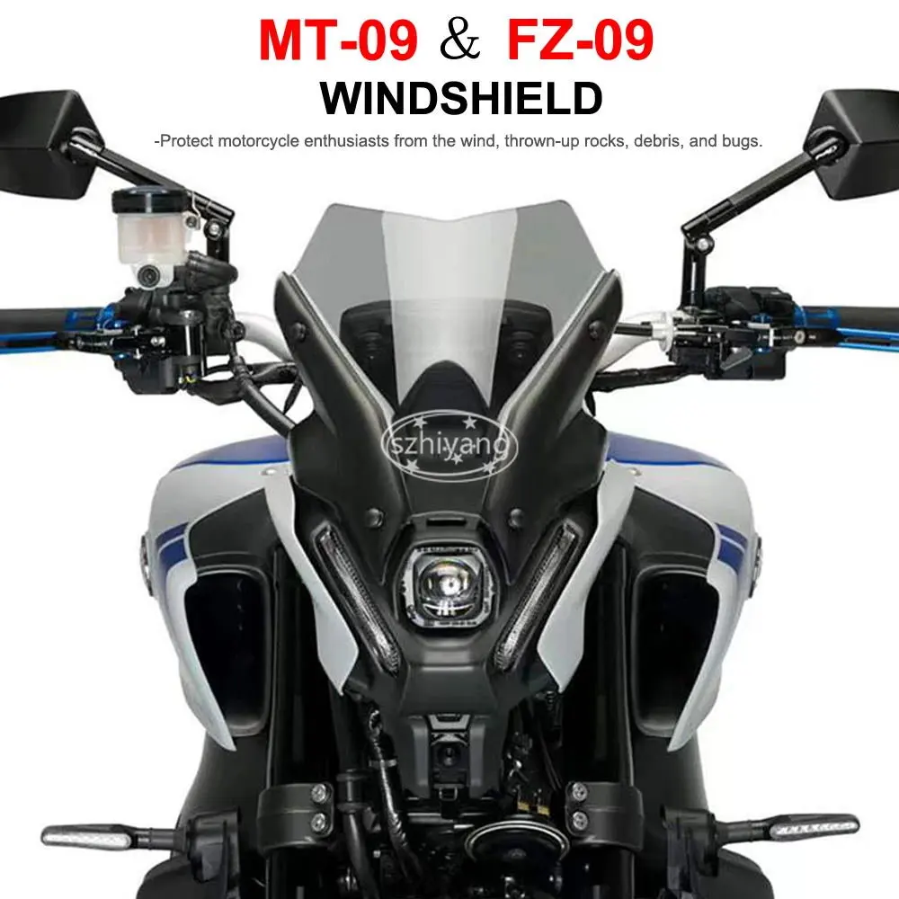 

Новое ветровое стекло 2021 2022 для YAMAHA MT-09 MT09 FZ09 MT FZ 09 аксессуары для мотоциклов ветрозащитные дефлекторы fz09 mt09