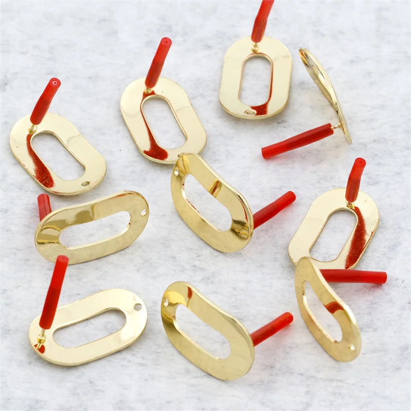 

Полые серьги-гвоздики «сделай сам», коннекторы, основа для сережек золотого цвета, настройки для сережек-гвоздиков ручной работы, фурнитура...
