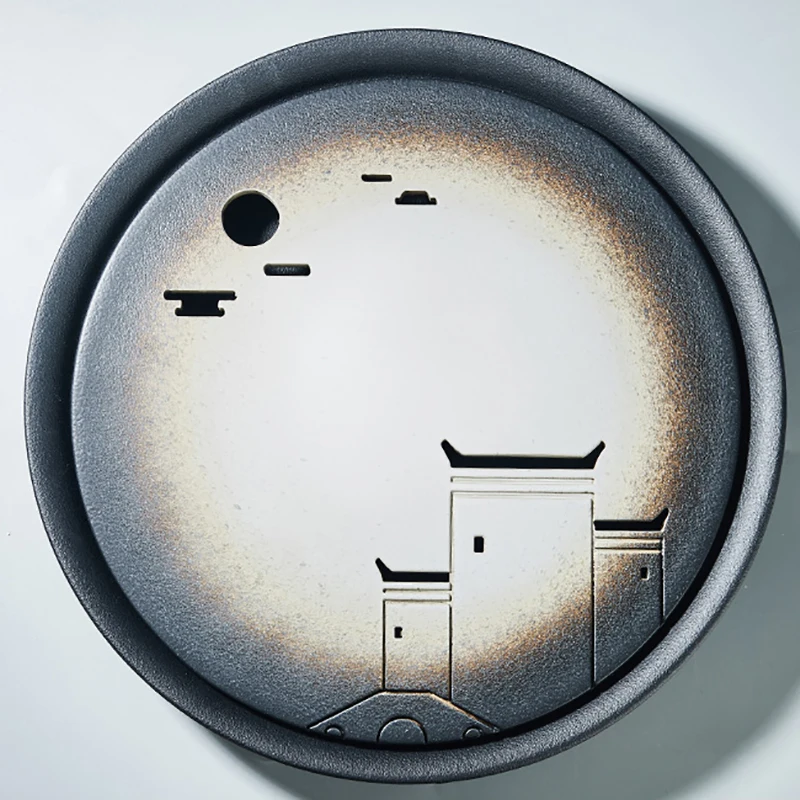 

Японский чайный поднос, керамические круглые винтажные декоративные подставки, поднос, Сервировочные подносы для чая, подносы для хранения...