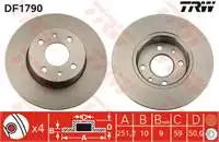 

TRW DF1790 FOR REAR BRAKE MIRROR (DISC) BRAVO II LINEA 1,4T JET 1,6D 2,0D 06 STILO CROMA 1,6 / 1,9D (251,5MM) KAMPANYALI (.)