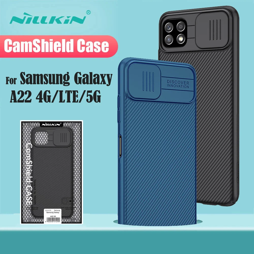 

For Samsung Galaxy A22 5G Case NILLKIN CamShield Case Slide Camera Lens Privacy Protection Back Cover For Samsung A22 4G LTE
