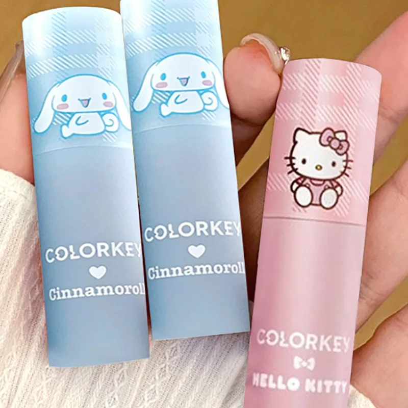

Sanrio Hello Kitty Cinnamoroll Colorkey Lip Mud Air Velvet Lip Glaze Matte Finish Mini Lipstick Girl Cosmetics Women Gift New
