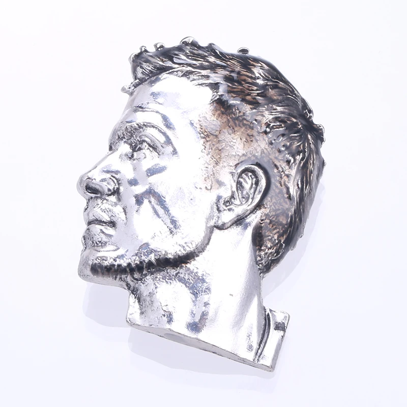 

Vintage Alloy Drop Oil Male Head Brooch Coat Clothing Aaccessories