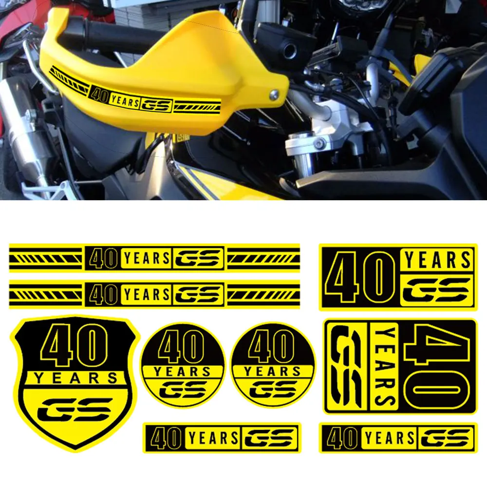 

Motorcycle Hand Guard Sticker 40 Years 40th Anniversary Accessori Decal For BMW F650/700/850GS G310GS R1200/1250GS Adventure