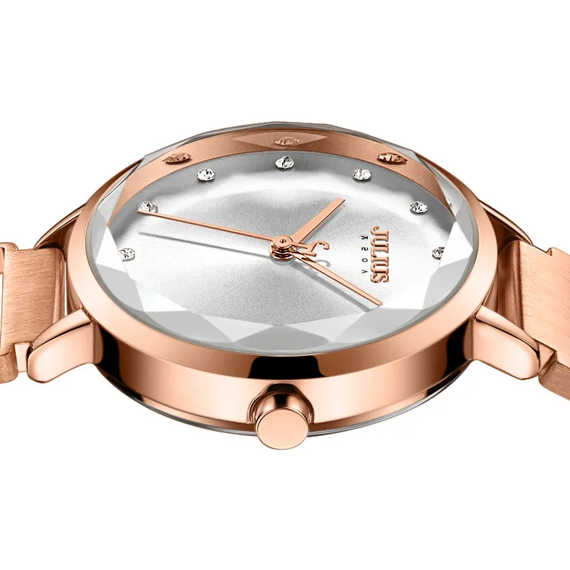 JULIUS New Magnetic Suction Women's Watch Genuine Fashion Watch Simple Quartz Waterproof Watches Rose Gold Watch Women JA-1143 enlarge